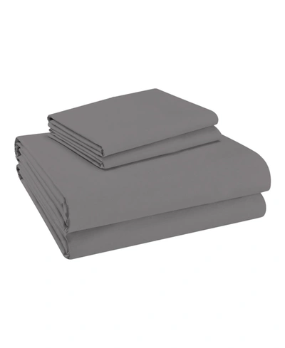 PURITY HOME 300 THREAD COUNT BRUSHED COTTON PERCALE 4-PC. SHEET SET, KING