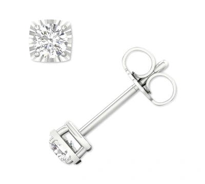 Macy's Diamond Enhancer Stud Earrings (1/4 Ct. T.w.) In 14k White Gold