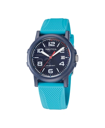 Nautica N83 Men's Blue Silicone Strap Watch 38mm