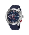 Nautica Nst 101 Stainless Steel And Silicone Watch In Blue