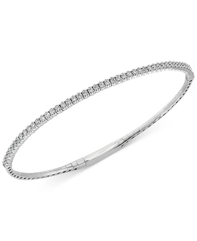 Effy Collection Effy Diamond Skinny Bangle Bracelet (3/4 Ct. T.w.) In 14k White Gold