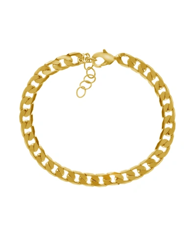 Essentials 18k Gold Plated Curb Link Bracelet In Gold-plated