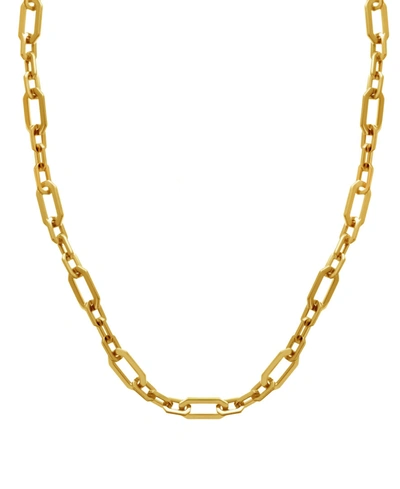 Essentials Gold Plated Cable Chain Necklace 16" + 2" Extender In Gold-plated