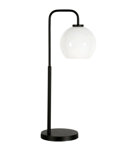 Hudson & Canal Harrison Arc Table Lamp With Shade In Blackened Bronze