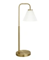 HUDSON & CANAL HENDERSON FINISH ARC TABLE LAMP WITH SHADE