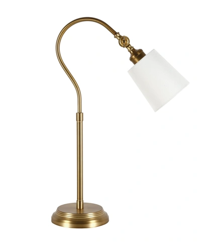 Hudson & Canal Harland Arc Table Lamp In Brushed Brass