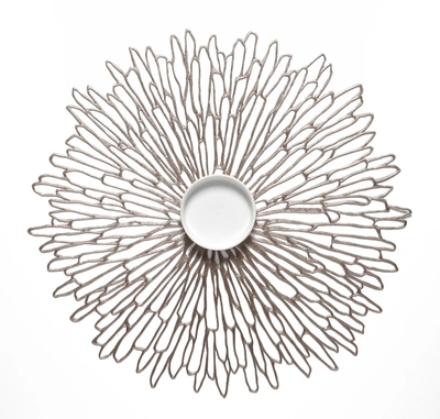 Chilewich Pressed Bloom Placemat In Gunmetal