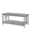 CONVENIENCE CONCEPTS MISSION COFFEE TABLE WITH SHELF