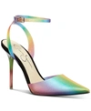Jessica Simpson Women's Pirrie Lucite Vinyl 2-piece Pumps Women's Shoes In Rainbow/clear