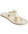 Jack Rogers Abigail Metallic Knot Flip Flop Sandals In Gold