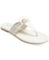 Jack Rogers Abigail Metallic Knot Flip Flop Sandals In Bone
