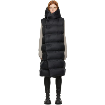 Rick Owens Womens Black Liner Hooded Shell-down Gilet 10