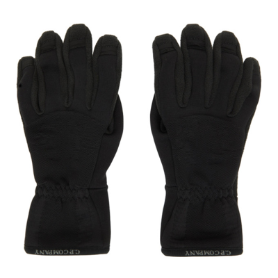 C.p. Company Black Seamless Gloves In Black 999