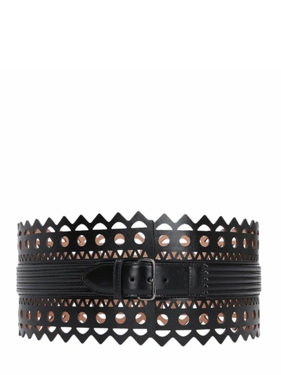 Alaïa Vienne Edition 1992 Corset Leather Belt In 999