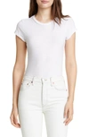 Re/done X Hanes Modern Cotton 1960s Slim Tee In Optic White