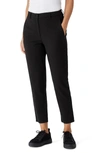 Eileen Fisher Organic Cotton & Hemp High Waist Tapered Ankle Pants In Black