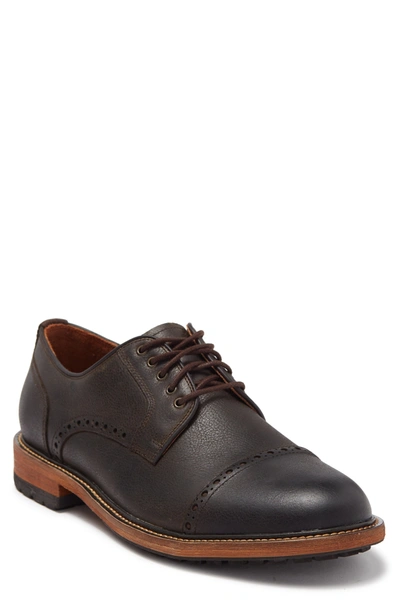 Warfield & Grand Warfield And Grand Stern Brogue Leather Derby In Ash
