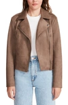 Bb Dakota By Steve Madden Not Your Baby Faux Suede Jacket In Mocha