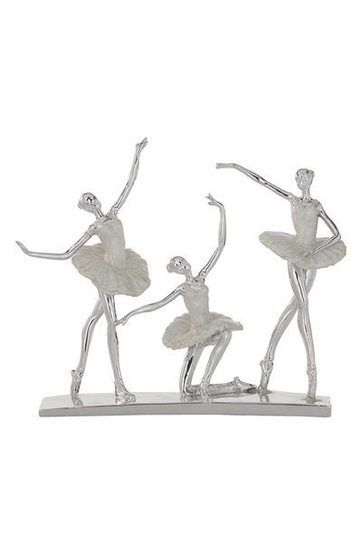 Willow Row Three Ballerina Sculpture In Silver