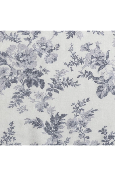 Laura Ashley Annalise Floral Cotton Tab Top Valance In Shadow Gray