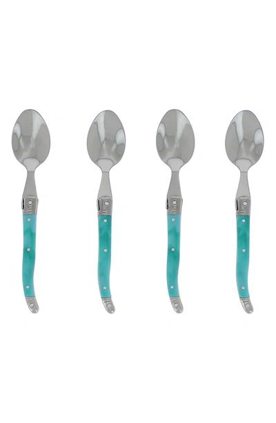 French Home Laguiole Coffee Spoon In Turquoise