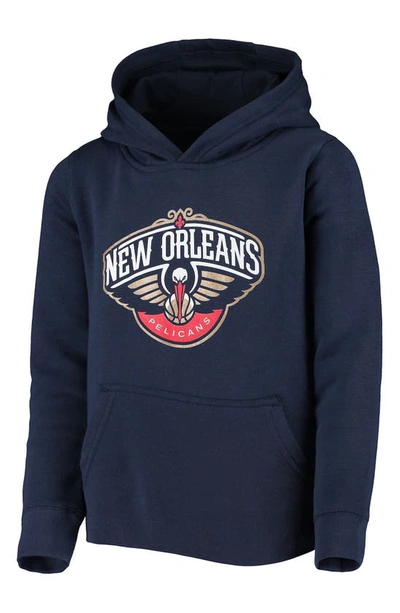 Zzdnu Outerstuff Kids' Youth Navy New Orleans Pelicans Primary Logo Fleece Pullover Hoodie