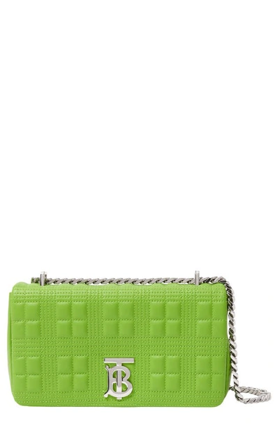 Burberry Small Lola Quilted Leather Shoulder Bag In Green