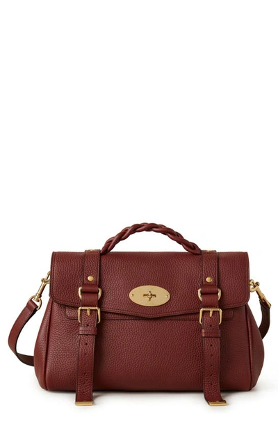 Mulberry Alexa Leather Satchel In Crimson