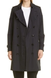 Burberry The Kensington Heritage Trench Coat In Midnight