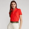 Ralph Lauren Classic Fit Mesh Polo Shirt In Red