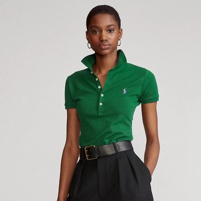 Ralph Lauren Slim Fit Stretch Polo Shirt In New Forest/c4649