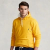 Polo Ralph Lauren Embroidered-logo Pullover Hoodie In Gold Bugle