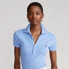 Ralph Lauren Slim Fit Stretch Polo Shirt In Harbor Island Blue/c7998