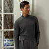 Ralph Lauren Cashmere Crewneck Sweater In Medium Grey Melange