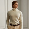 Ralph Lauren Cashmere Turtleneck Sweater In Estate Cream