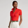 Ralph Lauren Slim Fit Stretch Polo Shirt In Red