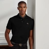 Ralph Lauren Custom Slim Fit Piqué Polo Shirt In Classic Black