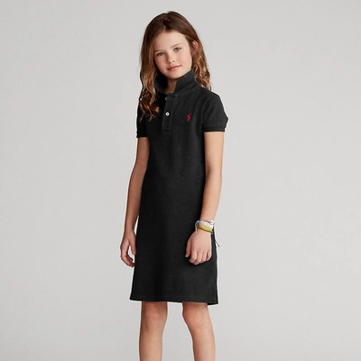 Polo Ralph Lauren Kids' Cotton Mesh Polo Dress In Polo Black