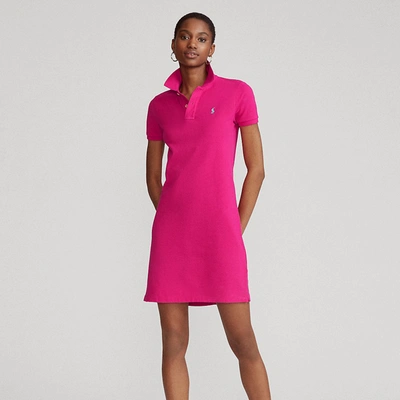 Polo Ralph Lauren Cotton Mesh Polo Dress In Aruba Pink/c6315