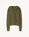 Nili Lotan Callie Zip-front Hoodie In Uniform Green
