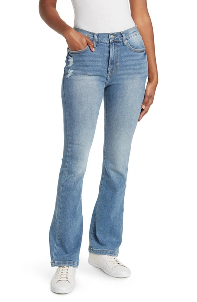 Kensie The High Rise Boot Cut Jeans In Pippa W/ Dest