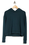 James Perse Relaxed Cropped Hoodie In Laurel