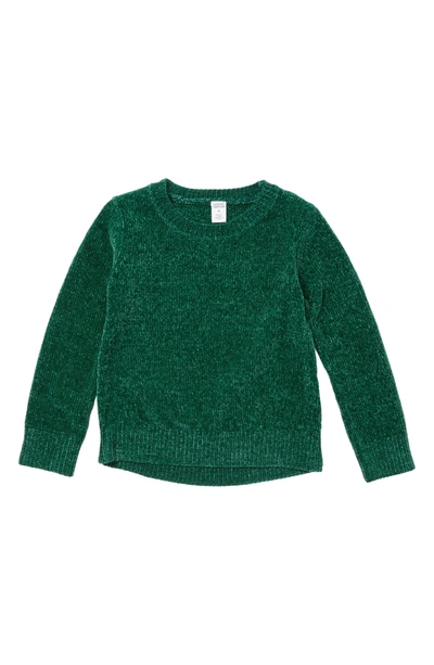 Harper Canyon Kids' Chenille Sweater In Green Evergreen