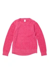 Harper Canyon Kids' Chenille Sweater In Pink Raspberry
