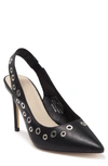 French Connection Pointed Toe Grommet Slingback Pump In Black