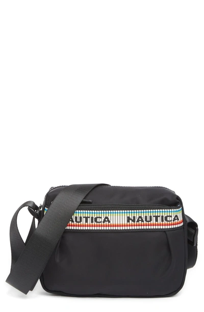 Nautica Riptide Logo Crossbody Bag In Black