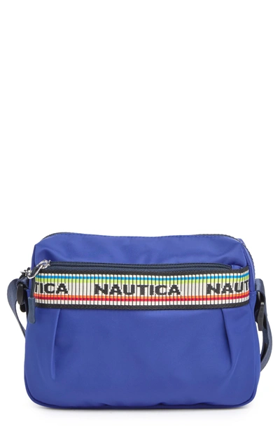 Nautica Riptide Logo Crossbody Bag In Cobalt Wave