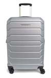 Titanio Tucci Abruzzi 24" Hardside Spinner Suitcase In Silver Grey