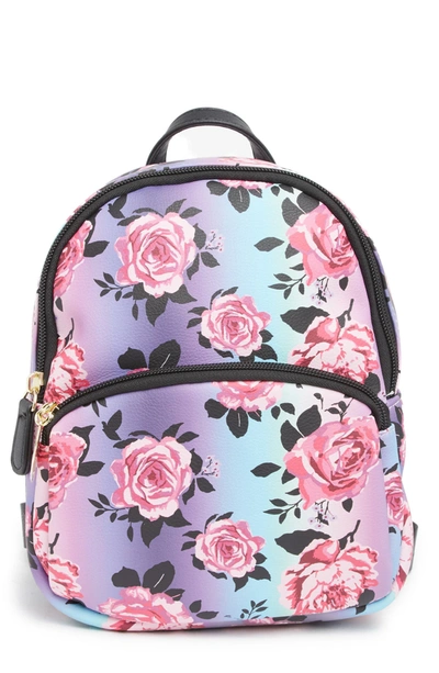 Luv Betsey By Betsey Johnson Patent Small Backpack In Floral Over Ombre