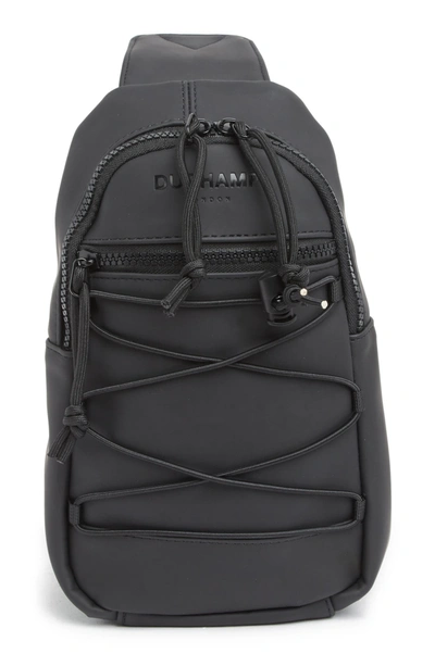 Duchamp Rubberized Sling Bag In Black
